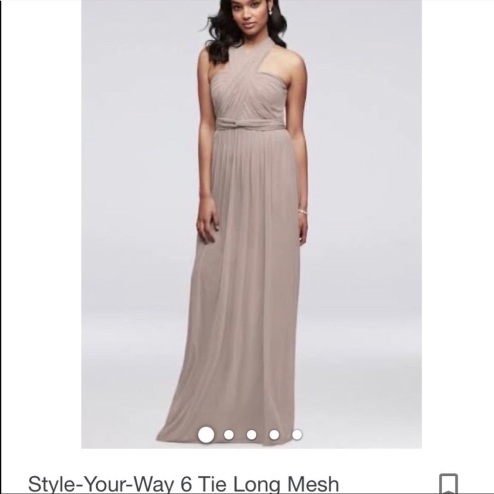 David’s Bridal Biscotti F15782 bridesmaid dress